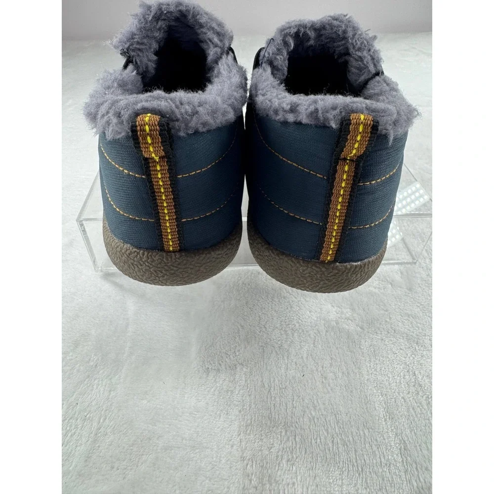 Fujeak Waterproof Snow Shoes‎ Women's 5.5  36 Blue Fur Lined Slip-On Winter